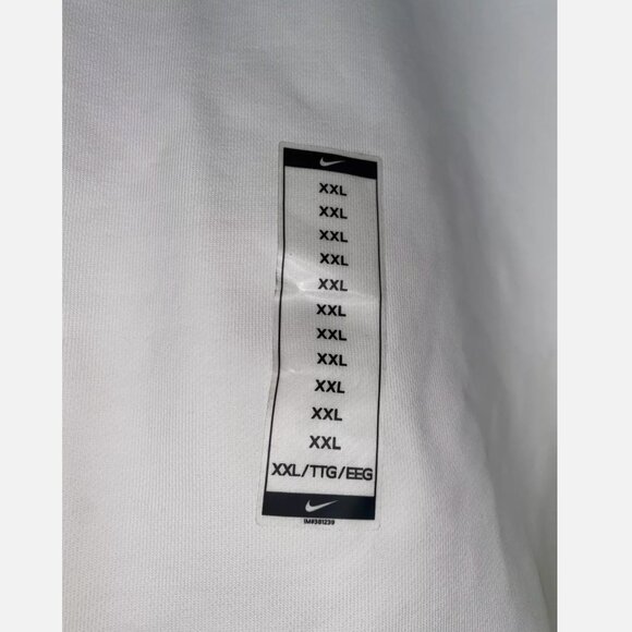 Nike Solo Swoosh Heavyweight Mens Fleece Crew DX1361-133 Sail/White - Picture 7 of 7